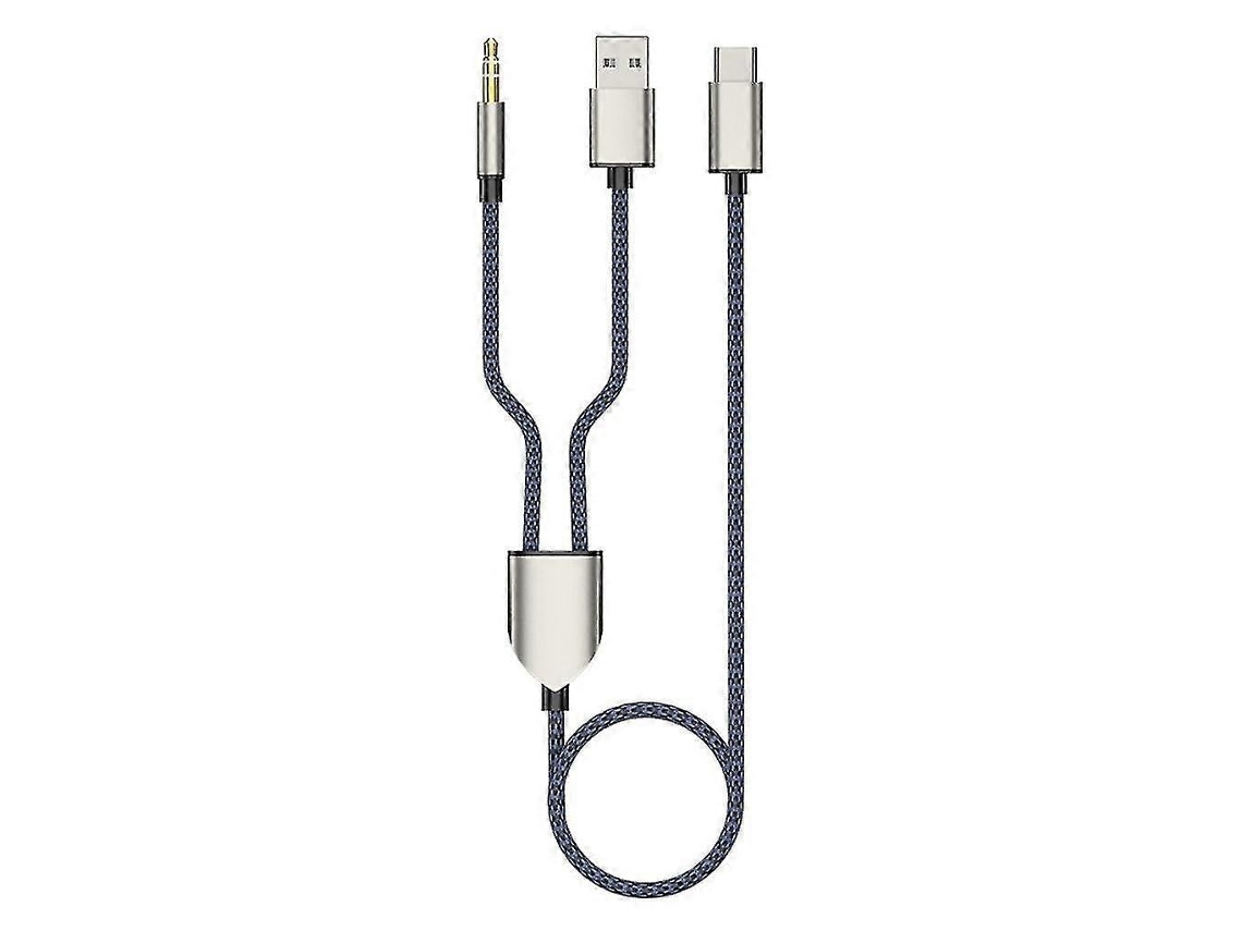 Cabo Divisor 1 Para 2, Type C Para Usb-a E P3, Para Som Estéreo Em Carros