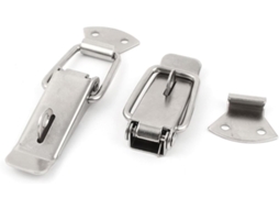 Conjunto de 2 Fechos Alternância com Mola em Metal Prateado 7,5 Cm CHABERLU (3")