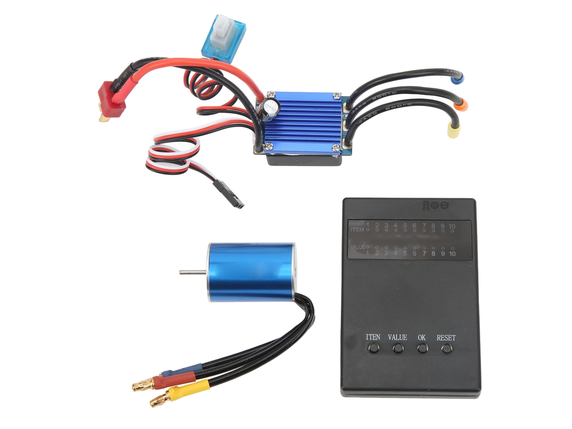 Mali kit Motor Brushless 2435 4800kv com Esc 25a e Cartão de Programação para Carros Rc 1/16 1/18 Traxxas