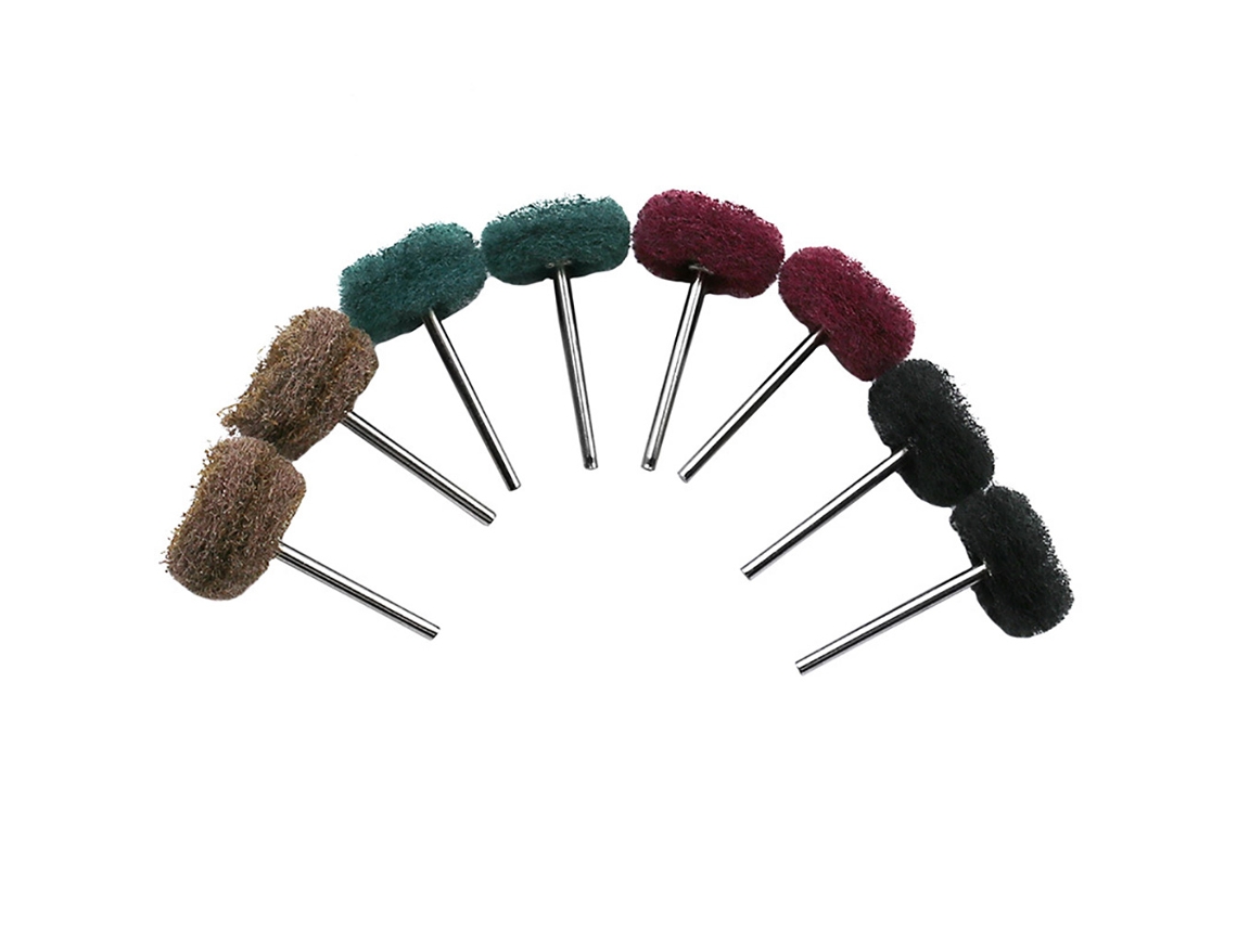 20 Peças De Cabeça De Polimento De Fibra Amarela/verde/vermelha/preta Roda Com Diâmetro De 25mm