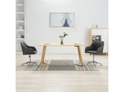 Vidaxl Cadeiras De Jantar Giratórias 2 Pcs Tecido Cinzento-escuro