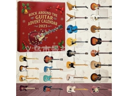 calendário de Advento de Natal 2025 Decoração Acrílica Estilo Guitarra Completo