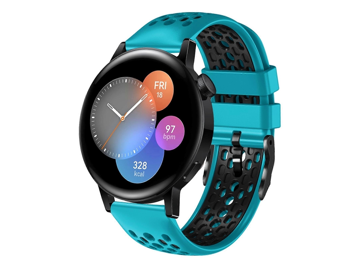 Pulseira De Silicone Respirável Bicolor De 22 Mm Para Huawei Watch 3