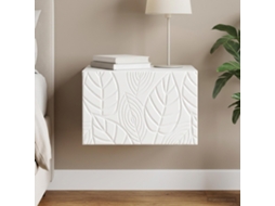 Vidaxl Mesa Lateral De Parede Branco Brilhante 34,5 X 33 X 20 Cm