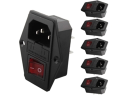 2026-conector Adaptador Iec 320 C14, Chave 250v/10a, 5 Peças, Para Equipamentos Laboratoriais Médicos Industriais