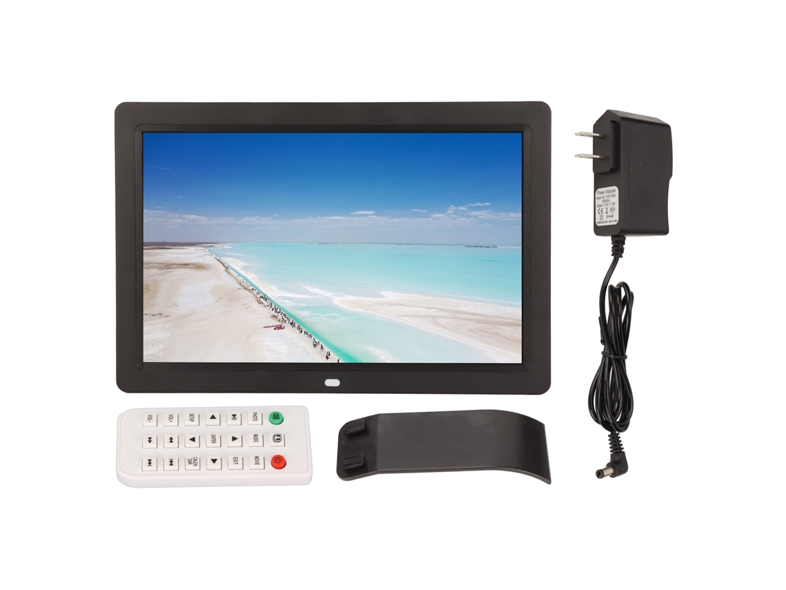 Quadro de Fotos Digital e Álbum Eletrônico de 12,1 Polegadas, com Rotação Automática, Led Hd, Compartilhamento Via Sd e Usb. EOOCOO