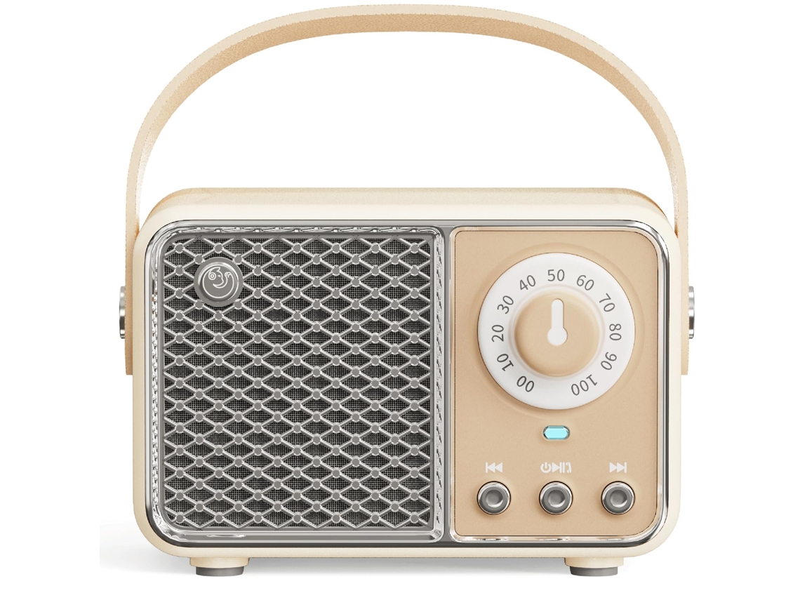 Coluna Bluetooth Portátil Retro Com Tf E Aux