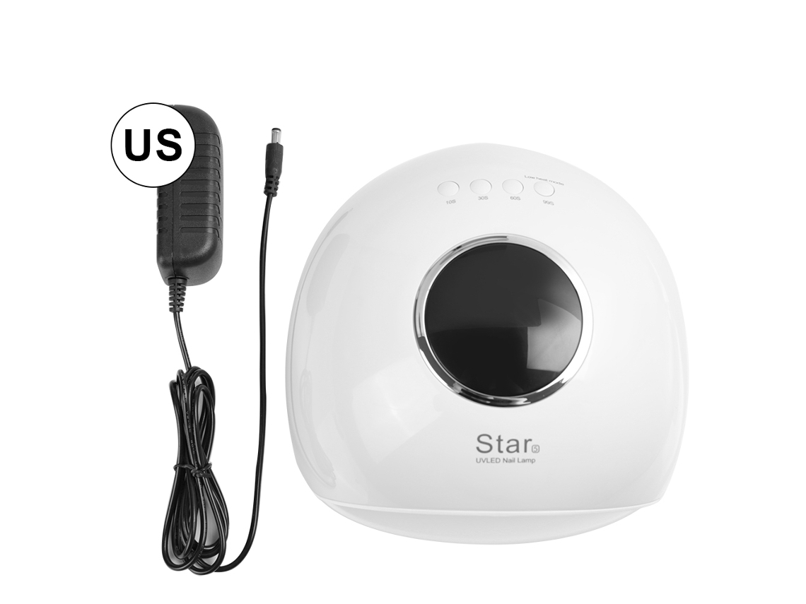 Lâmpada Secadora De Unhas Led Uv 72w Inteligente Para Curar Esmaltes De Gel De Fototerapia Branca