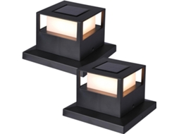 Luminária Solar Para Poste, 20 Lúmens, Led Smd De Alto Brilho, Branco Quente, À Prova Dágua, Para Quintal, Cerca, Deck Ou Pátio SUNNY SPACES