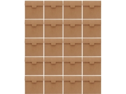Lote De 20 Envelopes Carrées Em Papel Kraft 20x20 Cm, Paquet Polivalentes E Facilidades Transporte Para