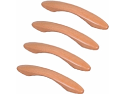 Conjunto De 4 Puxadores Arqueados Madeira Para Armário, Estilo Retrô Chinês, Ideais Para Decoração De Quarto Infantil