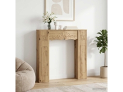 Vidaxl Moldura De Lareira Carvalho Arttisan 102 X 20 X 102 Cm