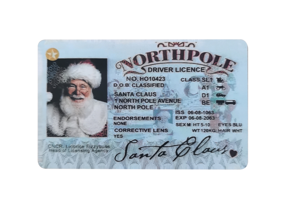 Carteira De Motorista Do Papai Noel