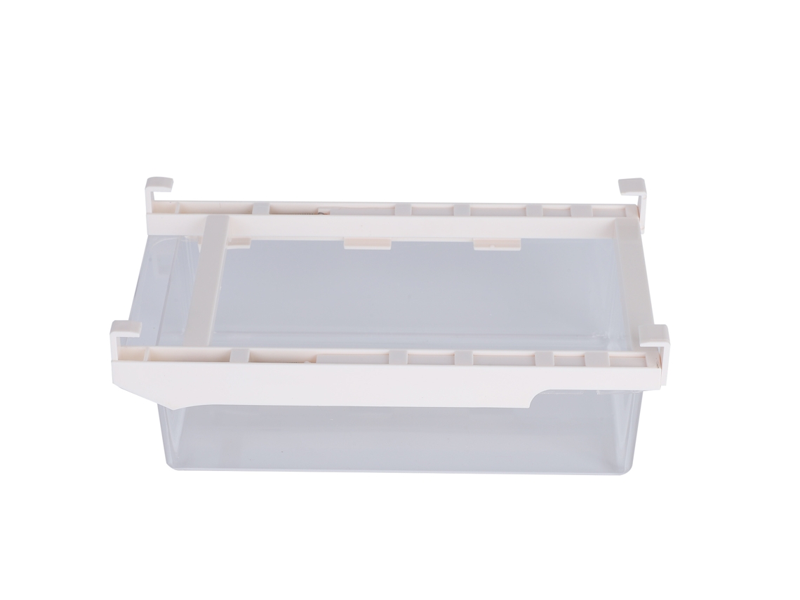 Primerox caixa de Armazenamento Extraível para Refrigerador com Ganchos Ajustável Transparente