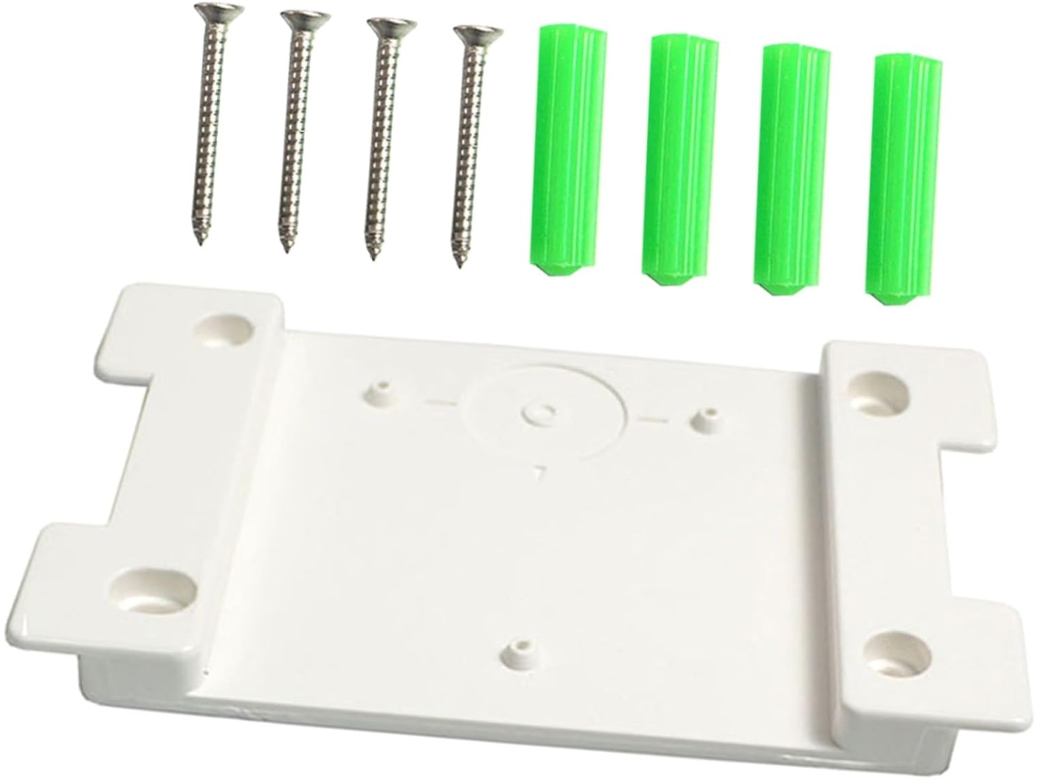 Painel De Parede Em Plástico Branco E Metal Para Leitor De Cd Compatível, Com Suporte.