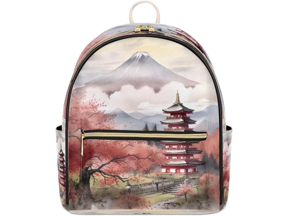 Mochila Tropicallife em Couro para Mulheres Estampas Pe Impermeável Design com Vá S/MARCA