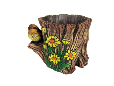 Macetero Tronco Pajaro 17,8x15x12,5 Cm Fedor