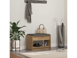 Vidaxl Banco De Hall Carvalho Artesanal 63 X 38 X 45 Cm