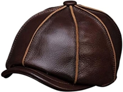 Casquette de Beisebol em Cuirable Hommes Chapeau Béret Rouge Marron, Taille Xl, Adaptado para SFUSHOS