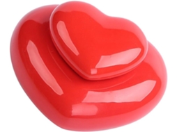 Pote De Cerâmica Personalizado Para Casamento Com Tampa Hermética Em Formato De Coração - Presente