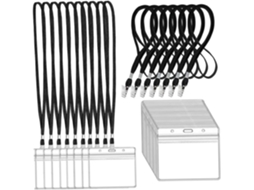 Lurelia Porta-crachá Transparente Impermeável Horizontal Em Pvc 45 Cm Para Escola E Eventos