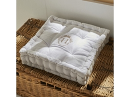 Almofada Bordada para Pavimentos Ou Paletes 100% Algodão. M/Homelinen.03 40X40X10Cm MEVAK LIVING