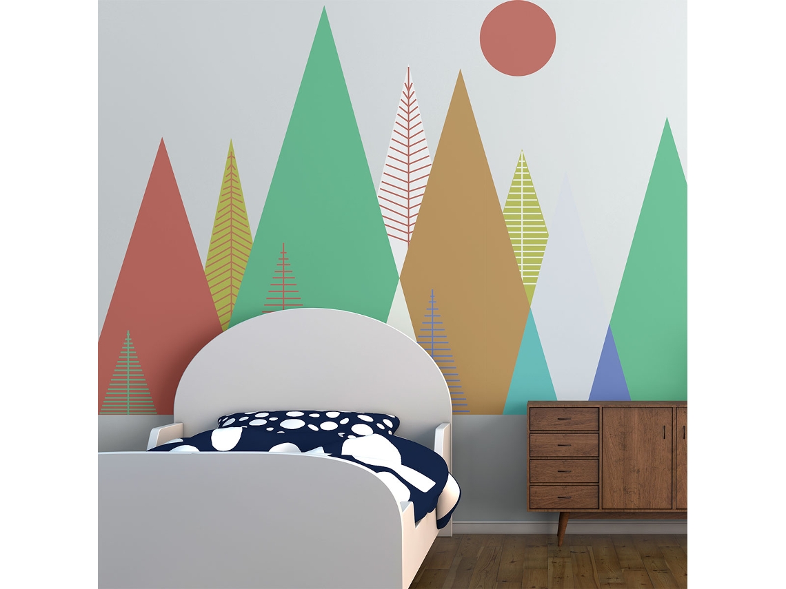 Autocolante de Parede para Quarto Infantil AMBIANCE STICKER Scandinavian Mountains Dorika - 80x120 cm