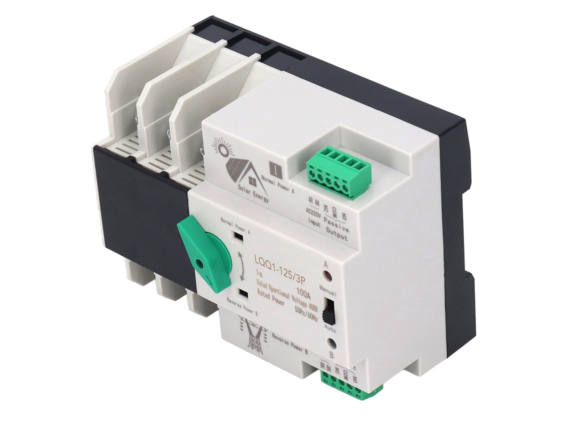 Laxiscreed Interruptor Automático 3p Para Duas Fontes De Energia, 100a, Resistente Ao Fogo