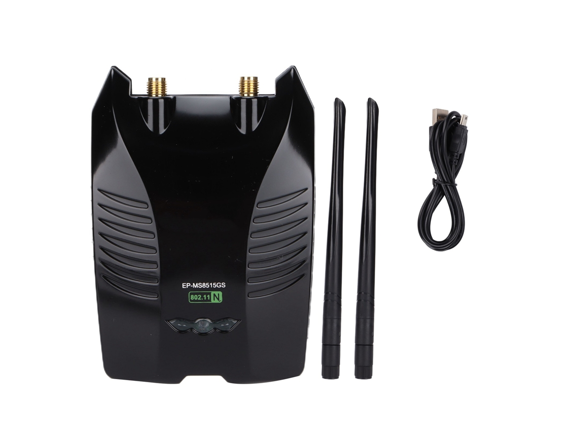 Adaptador Wifi 300mbps 6dbi Antenas Duplas Alta Sensibilidade Estável Durável Chip Ralink Placa De Rede Usb Slowmoose