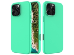 Lurelia Capa Protetora Para Iphone 16 Pro Max, Em Silicone E Pc, Interior Em Microfibra, Recortes Precisos, Cor Verde E Anti-riscos