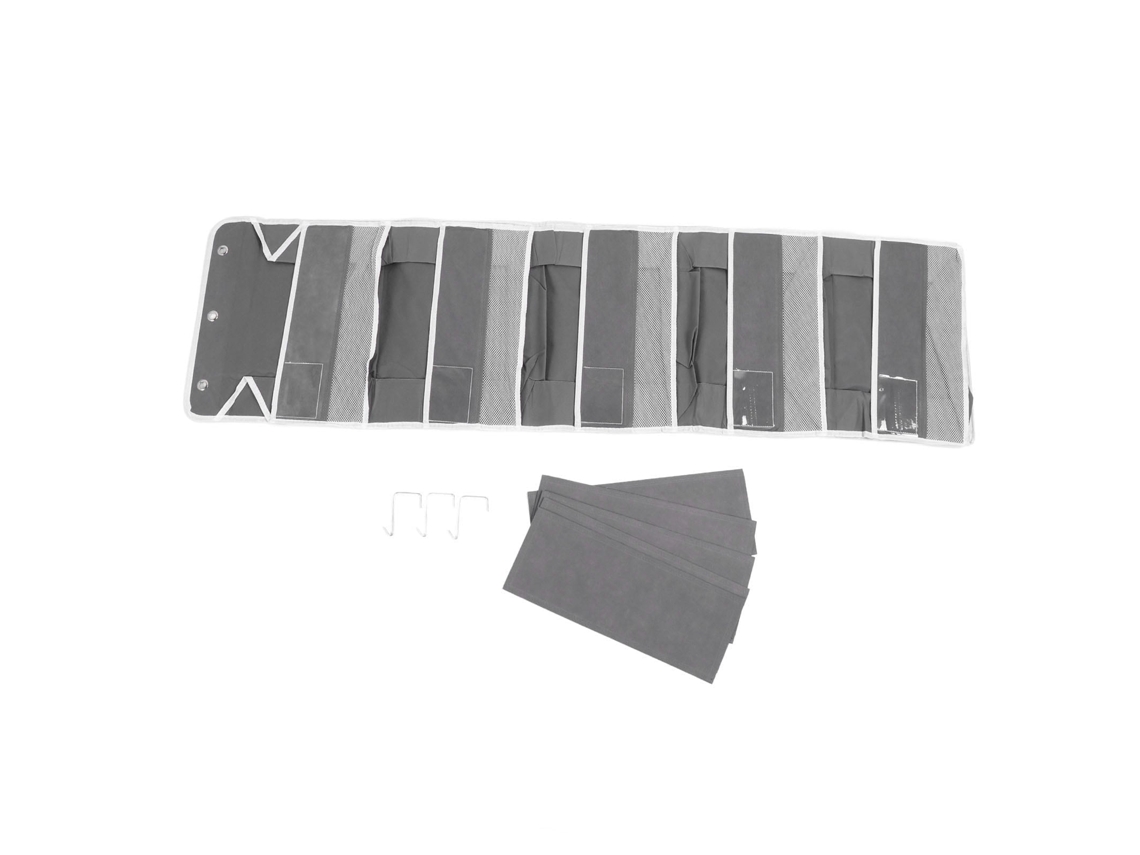 Primerox organizador de Brinquedos Sobre a Porta 5 Camadas com Janela Pvc Hanging Door Storage Cinza