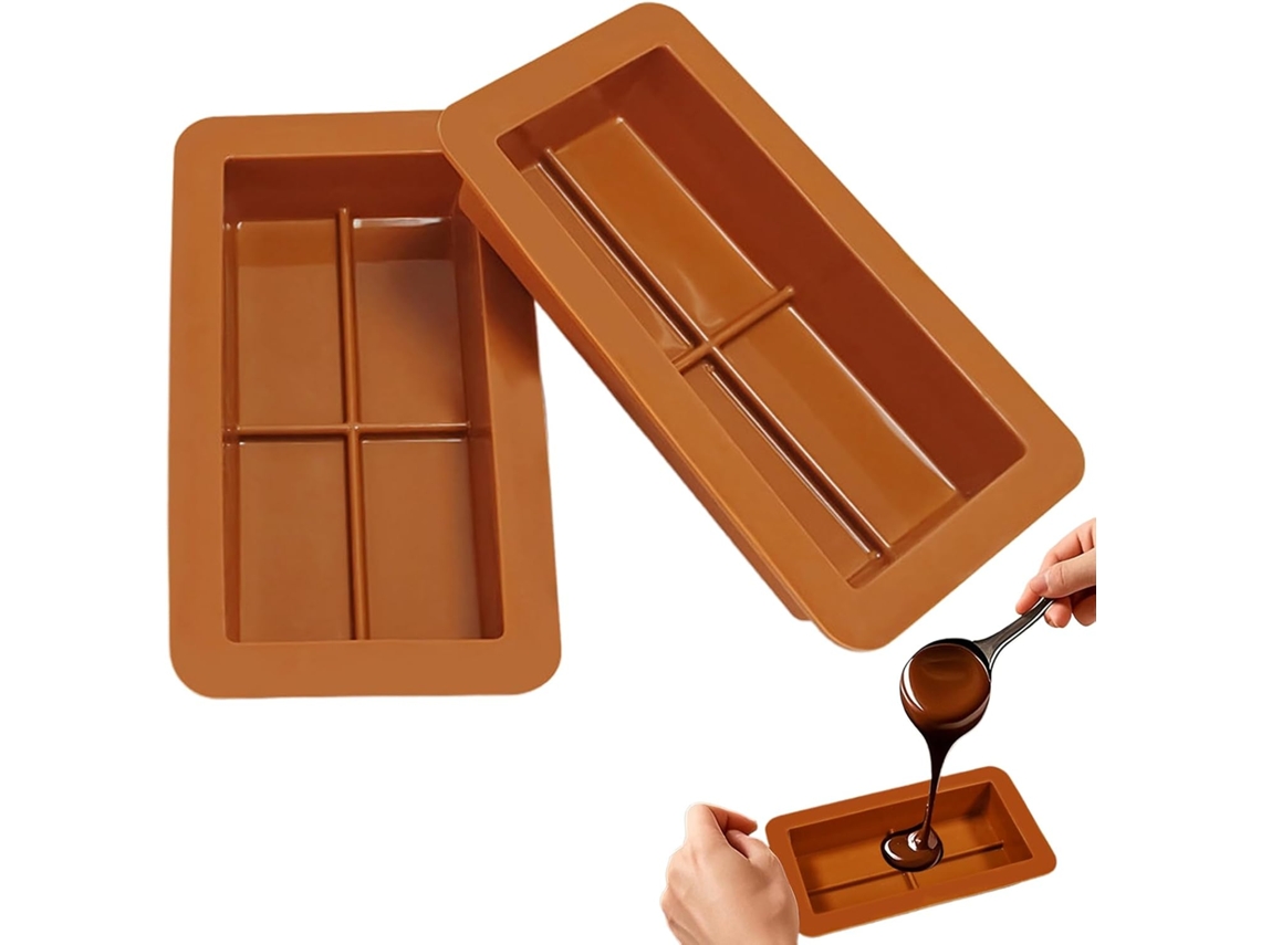 Formas De Silicone Chocolate, 2 Formas Fundas Com fácil Desenformar.