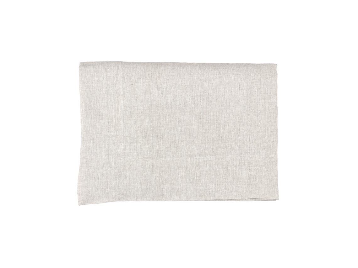 Tovaglia Da Tavola Fazzini In Puro Lino Color Naturale 180x280 Cm