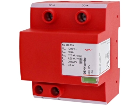 Pára-raios DC Dehncombo Ypv para sistemas fotovoltaicos até 1200v 4p tipo III