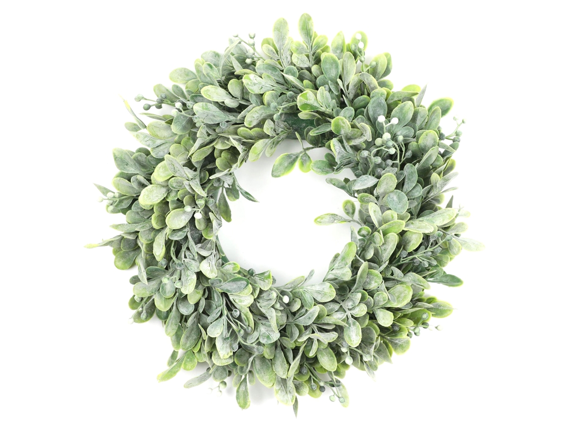 Guirlanda de flores artificial com fruto bodhi e grama para decoração de 30cm LAXISCREED