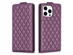 Capa Para Iphone 15 Pro Max Pele Sintética Anti-choque Roxo