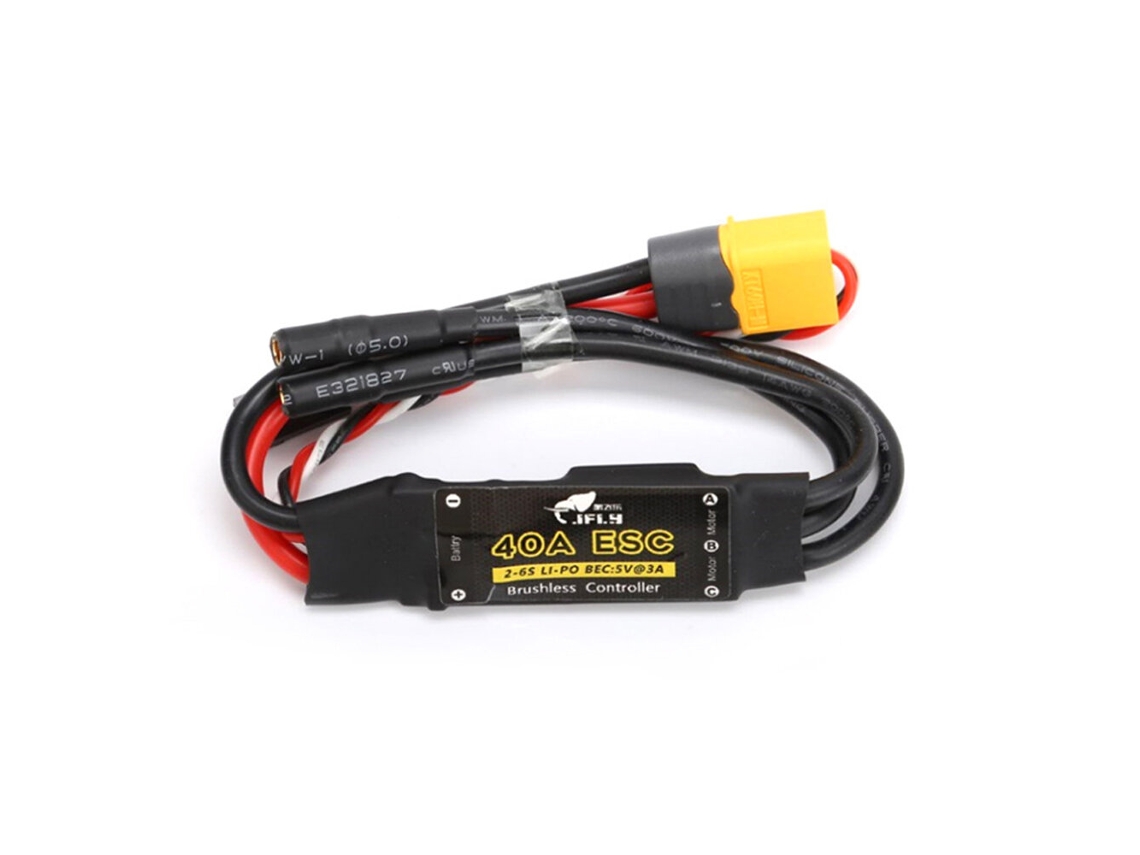 Controlador Velocidade Esc 40a com Conector Xt60 Jfly Esc Brushless 40a 2 6s Bec Programável 5v/3a Compatível Pwm para Aeromodelos MDUG