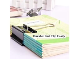 Clips de Fichário Extra Largos de 6 Cm para Escritório(pacote com 4) BRILVIBERA (2, 4 Polegadas)