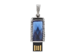 Pen Drive Usb (portátil De Alta Velocidade) Colar Pen Drive Usb De Pedra Preciosa Azul Criativo (azul) (64g)