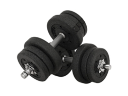 Kit De Halteres 25kg Para Casa Escritório Academia Preto