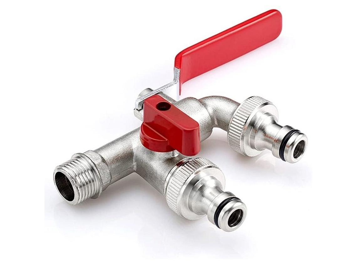 Grifo De Jardim Com Conexão De Mangueira 3/4" Duplo Antigelo Para Lavadora Resistente À Pressão De Latão