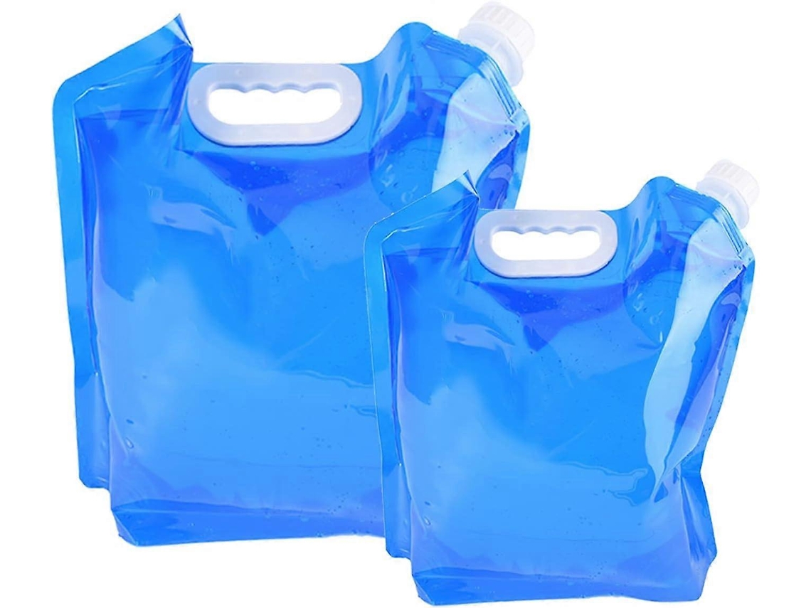 Conjunto De 2 Recipientes Água Dobráveis, 5l + 10l, Para Atividades Ao Ar Livre, Camping, Trilhas, Piqueniques E Churrascos. Resi -aquaforge