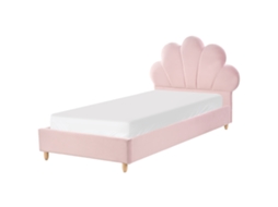 Cama Infantil Beliani Neulise De Terciopelo Rosa 115x213x104
