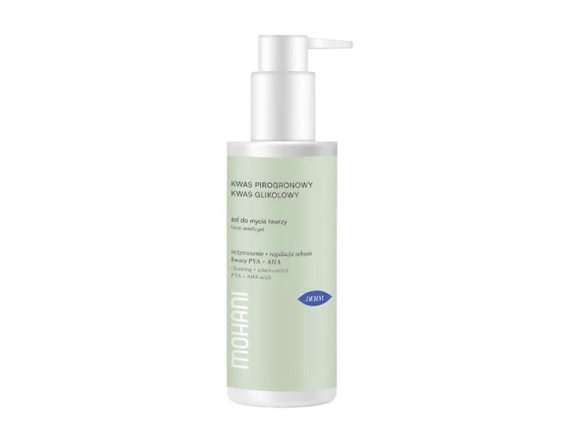 Gel De Limpeza Facial Mohani 150ml Com Ácido Pirúvico E Glicólico