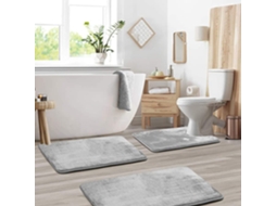 Tapetes de Banho Antiderrapantes Absorventes de Secagem Rápida para Decoração de Banheiro-Cinza EVELTEK 50x80cm
