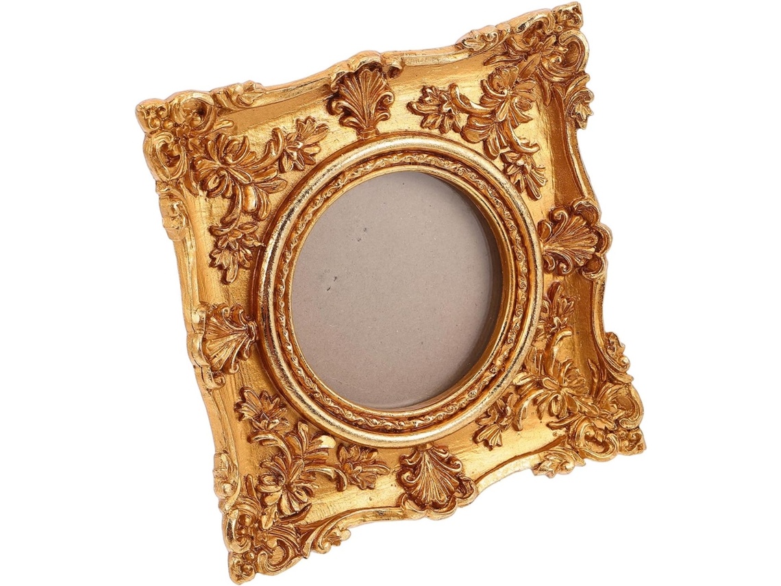 Moldura Parede Resina Dourada 13 6 Estilo Vintage Relevo Esculpido Ideal Estar Quarto Escritório X Cm Sala GOKOCO