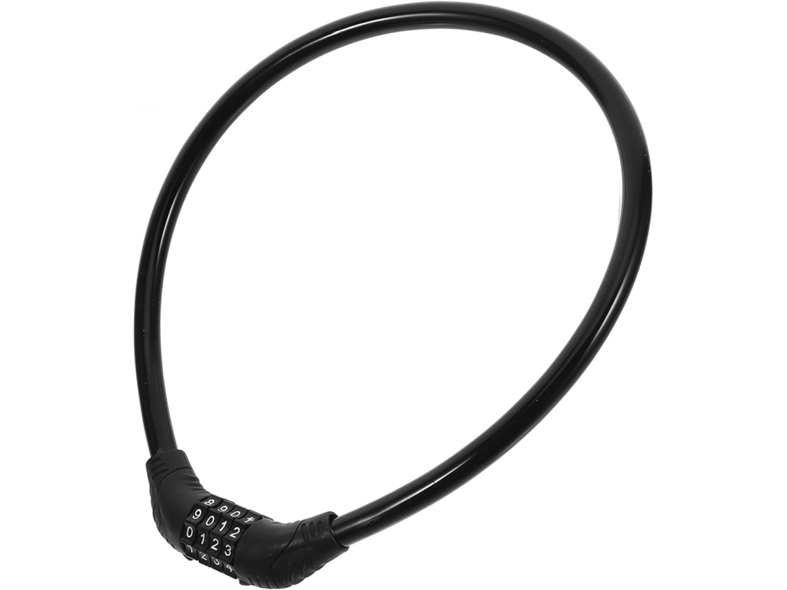 Cadeado De Corrente Para Bicicletas Com Chave, Em Aço E Abs, Cadeado