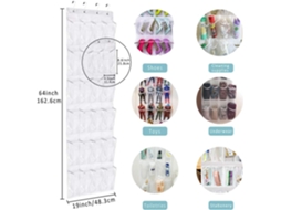 Lurelia Cabideiro De Porta, Dobrável, Em Plástico, Para Casa, 48 Cm, Branco, Entrada Organizada