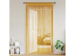 Vidaxl Cortinas De Fios 2 Pcs 100x250 Cm Dourado