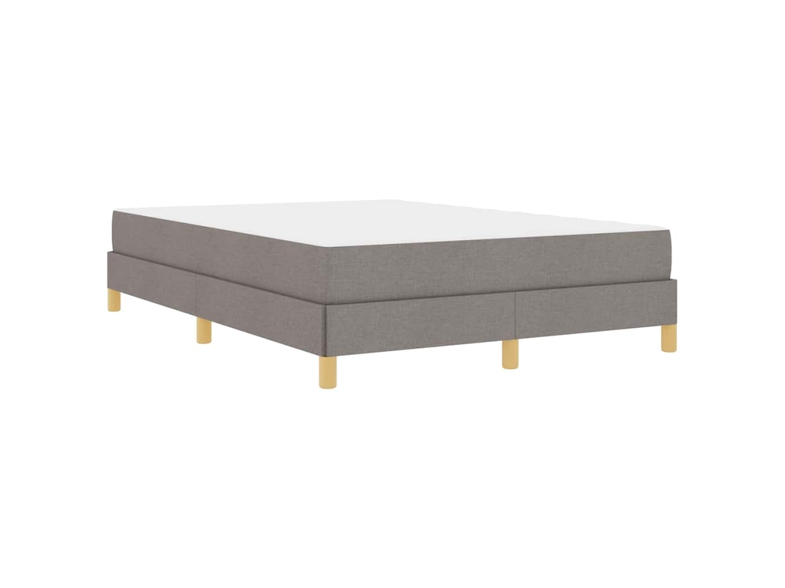 Conjunto 1 Cama Box Vidaxl Castanho-acinzentado Tecido (140 X 190 Cm)